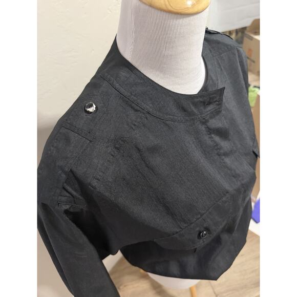 Vintage 90s Black Women’s Joan Harper Top Size 6 Long Sleeve - Picture 5 of 9